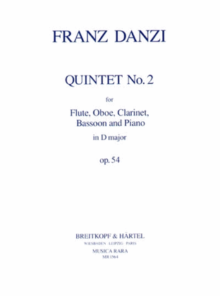 Book cover for Quintet in D major Op. 54