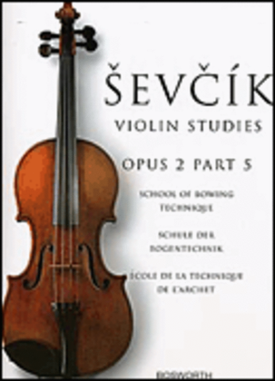 Book cover for Sevcik Violin Studies – Opus 2, Part 5