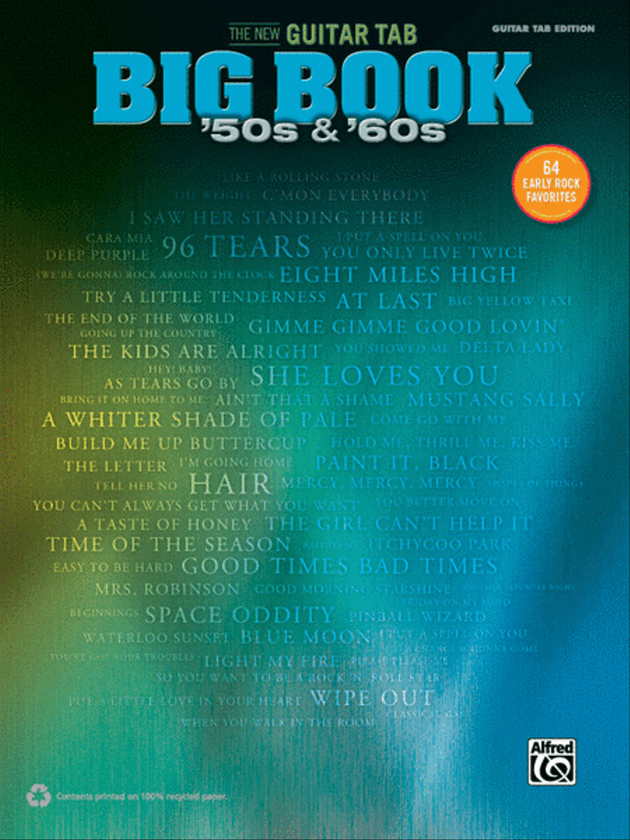 The New Guitar Big Book of Hits -- '50s & '60s Guitar Tablature scores gallery preview page 1