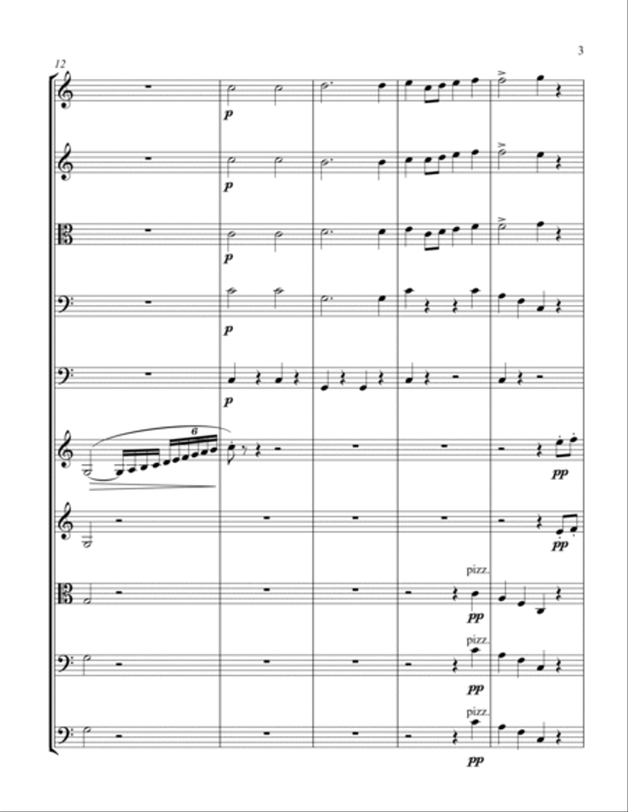 Suite Algerienne IV. Marche Militaire Francaise Score String Orchestra scores gallery preview page 3