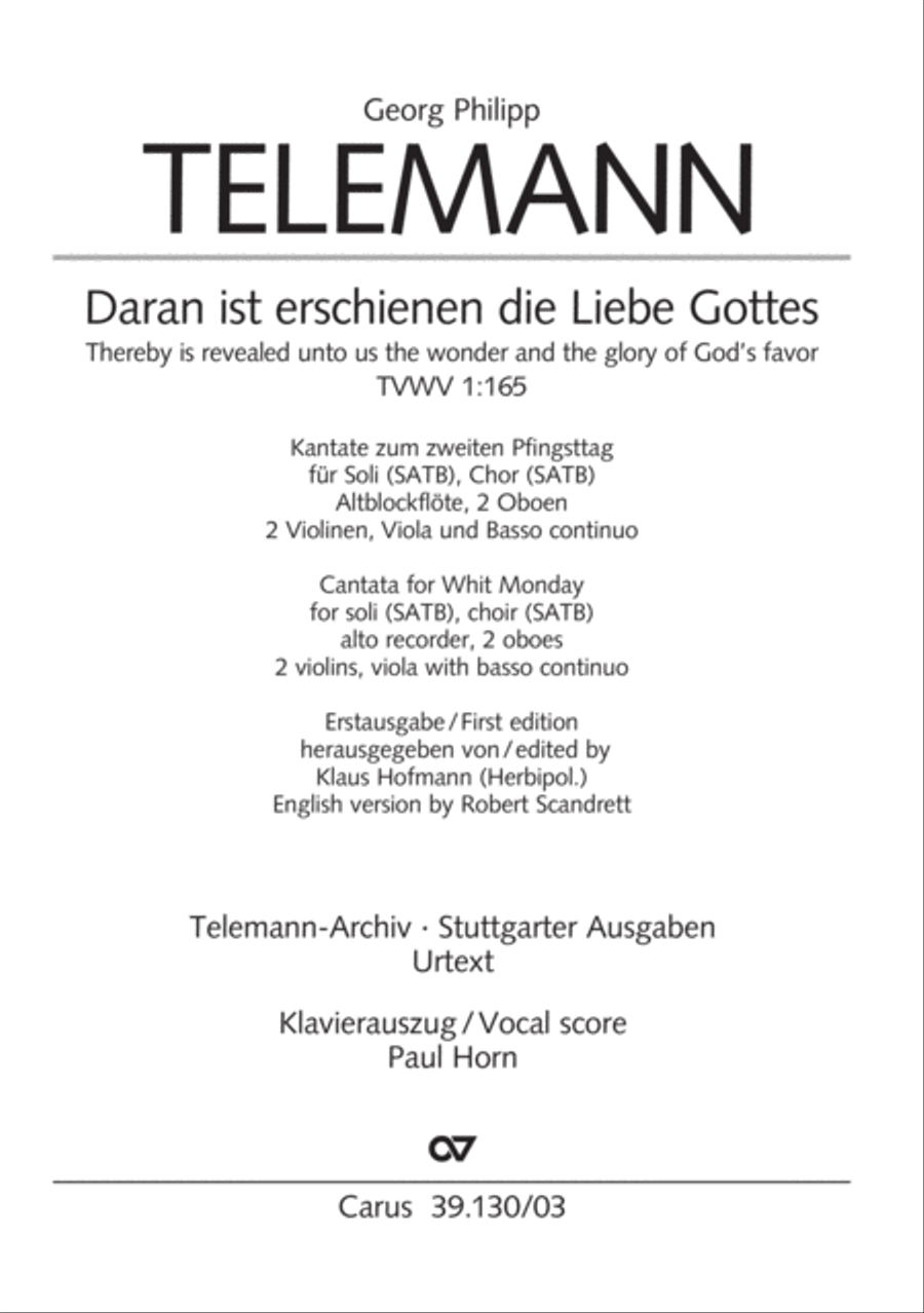 Thereby is revealed unto us the glory of God's favor (Daran ist erschienen die Liebe Gottes) 4-Part scores gallery preview page 2