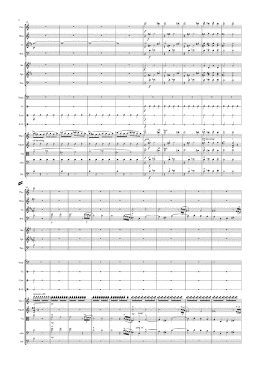 Mozart Seraglio Overture (arranged for school orchestra) Full Orchestra scores gallery preview page 5