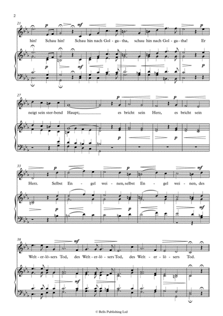 Der Tod des Erlosers, Op. 9 No. 4 (Solo song) (Original key. C minor)