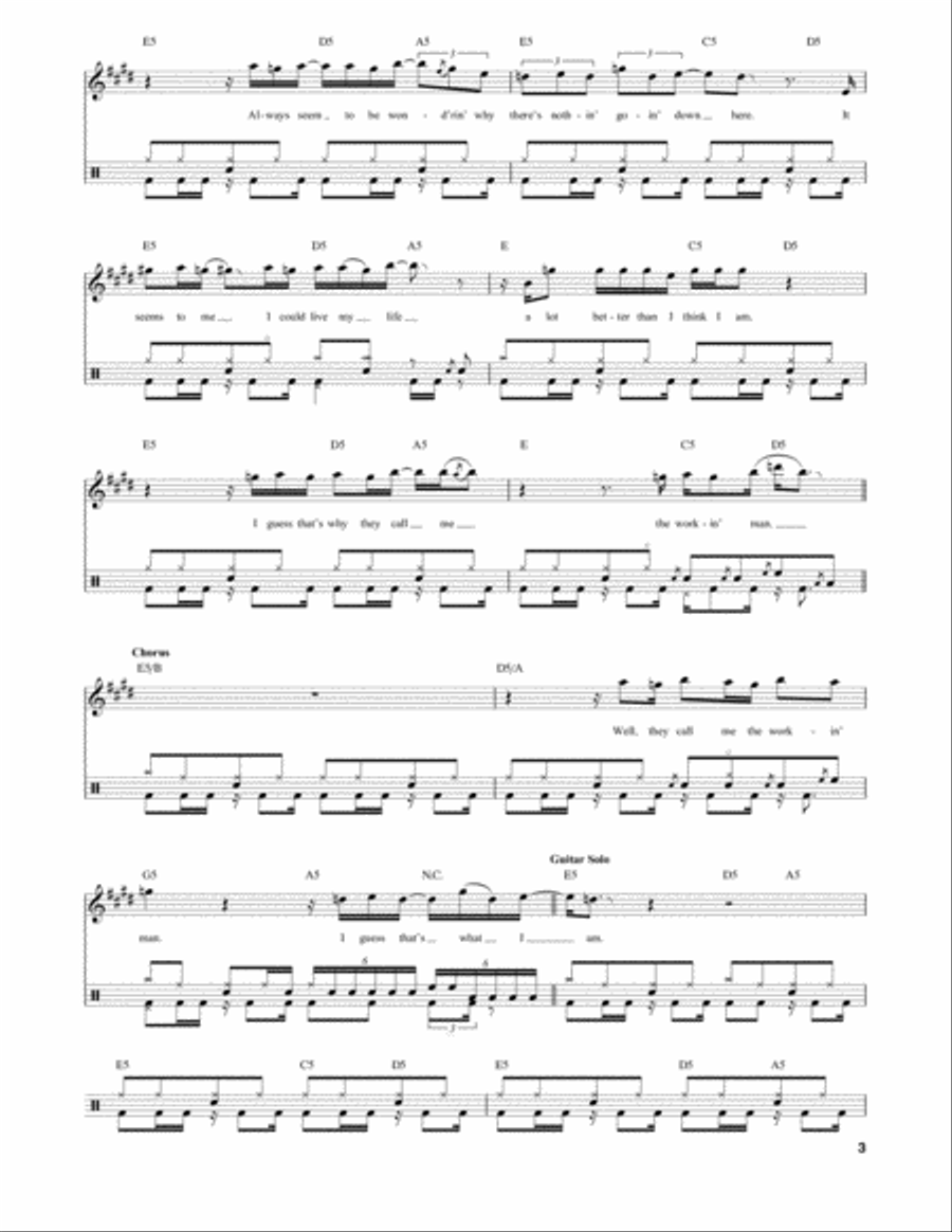 Working Man Working Man Drum Set scores gallery preview page 3