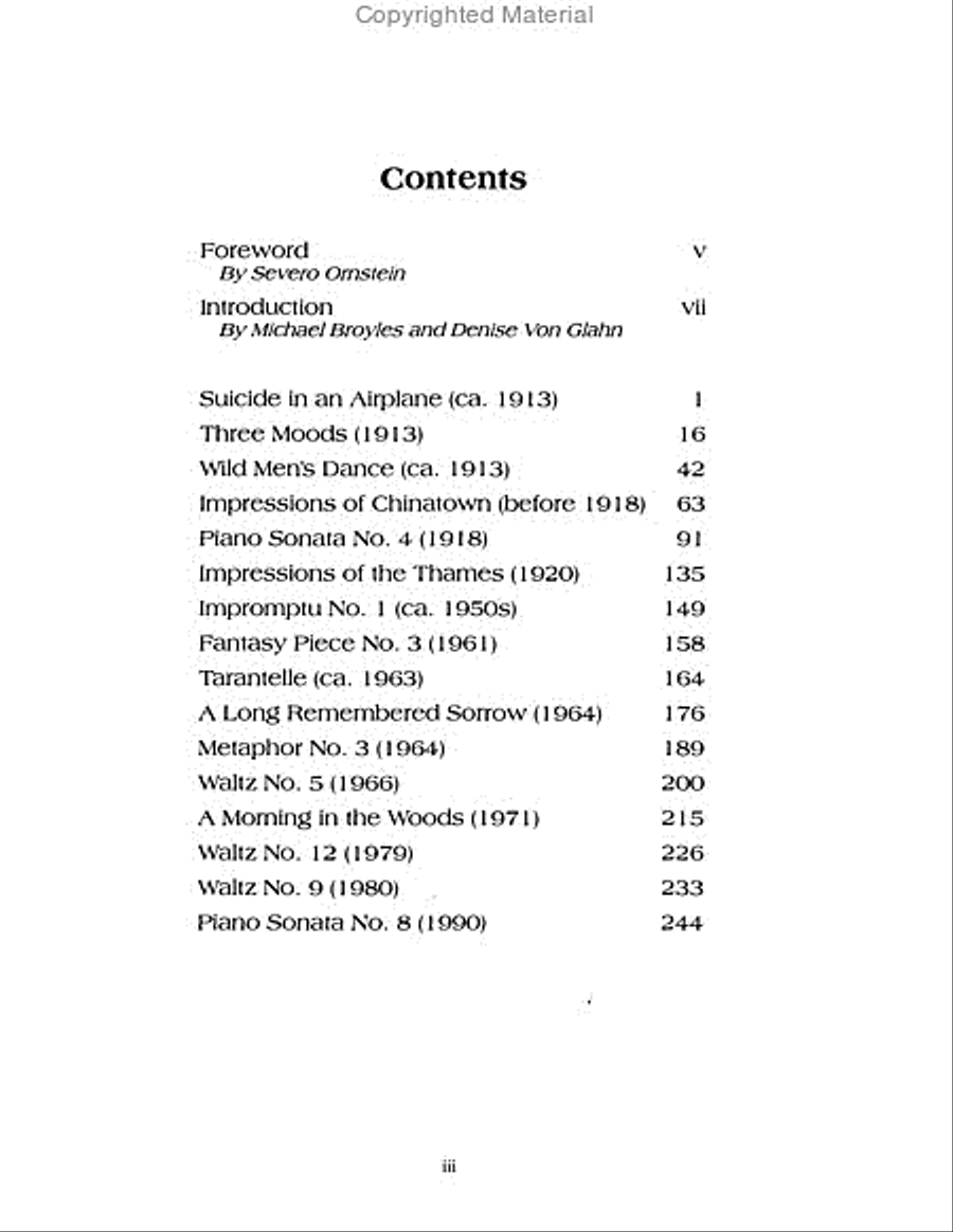 Piano Works, 1913-1990 Piano Works, 1913-1990 Piano Solo scores gallery preview page 3