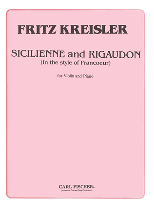 Book cover for Sicilienne And Rigaudon