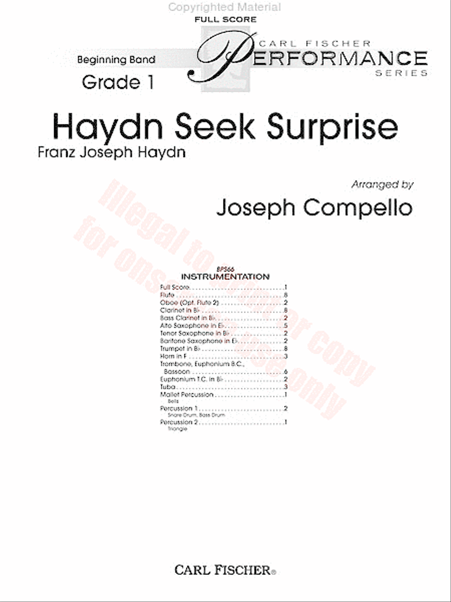 Haydn Seek Surprise Haydn Seek Surprise Concert Band scores gallery preview page 2