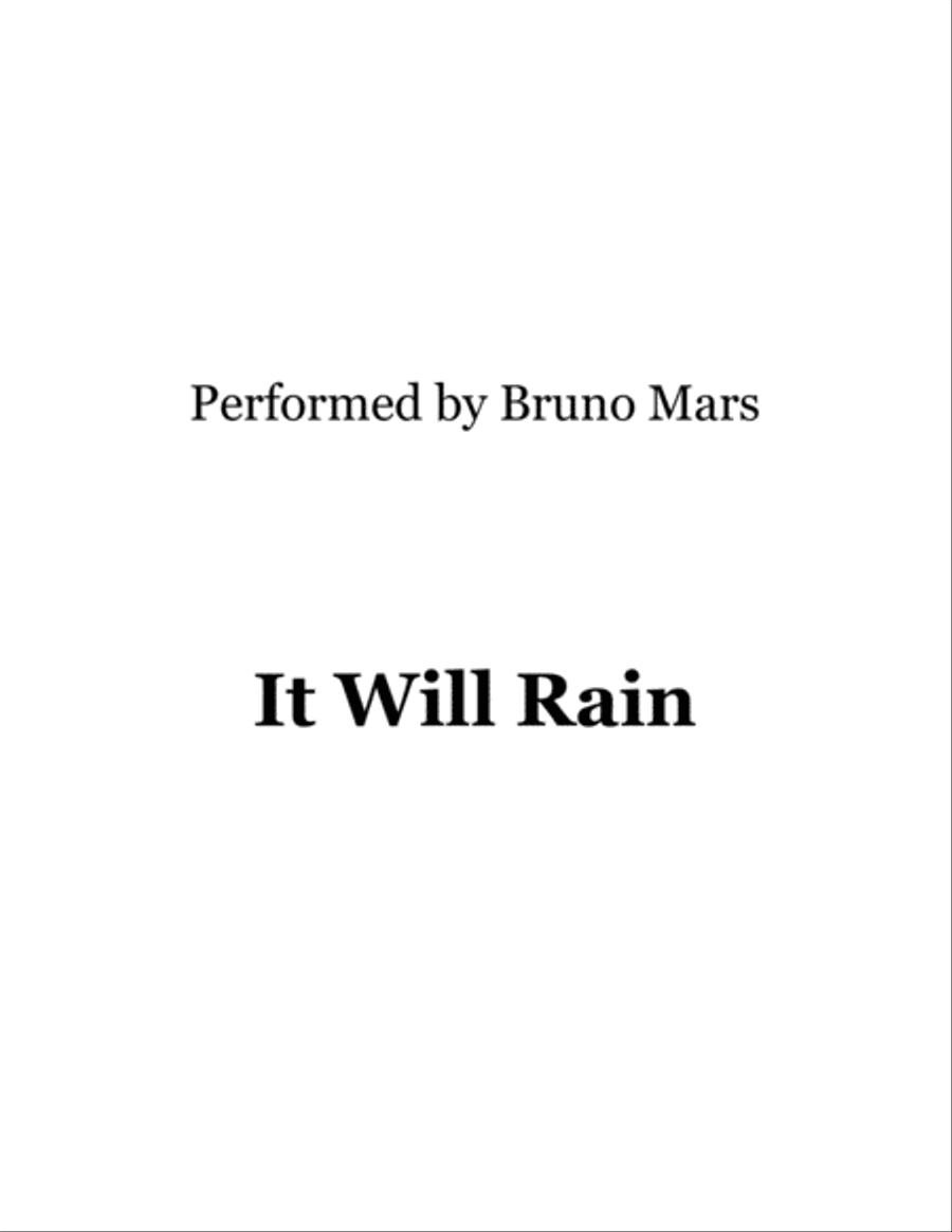 Book cover for It Will Rain