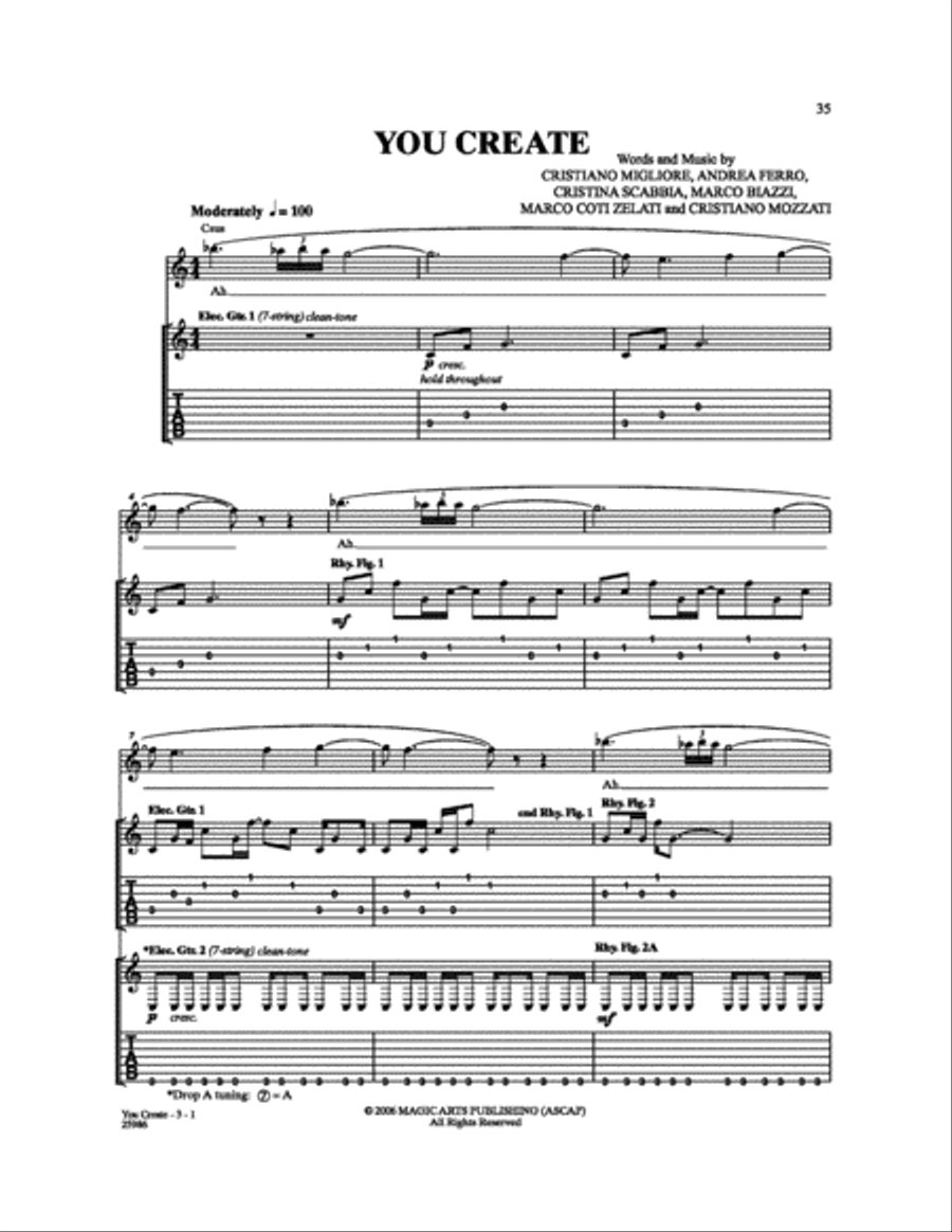 You Create Electric Guitar scores gallery preview page 1