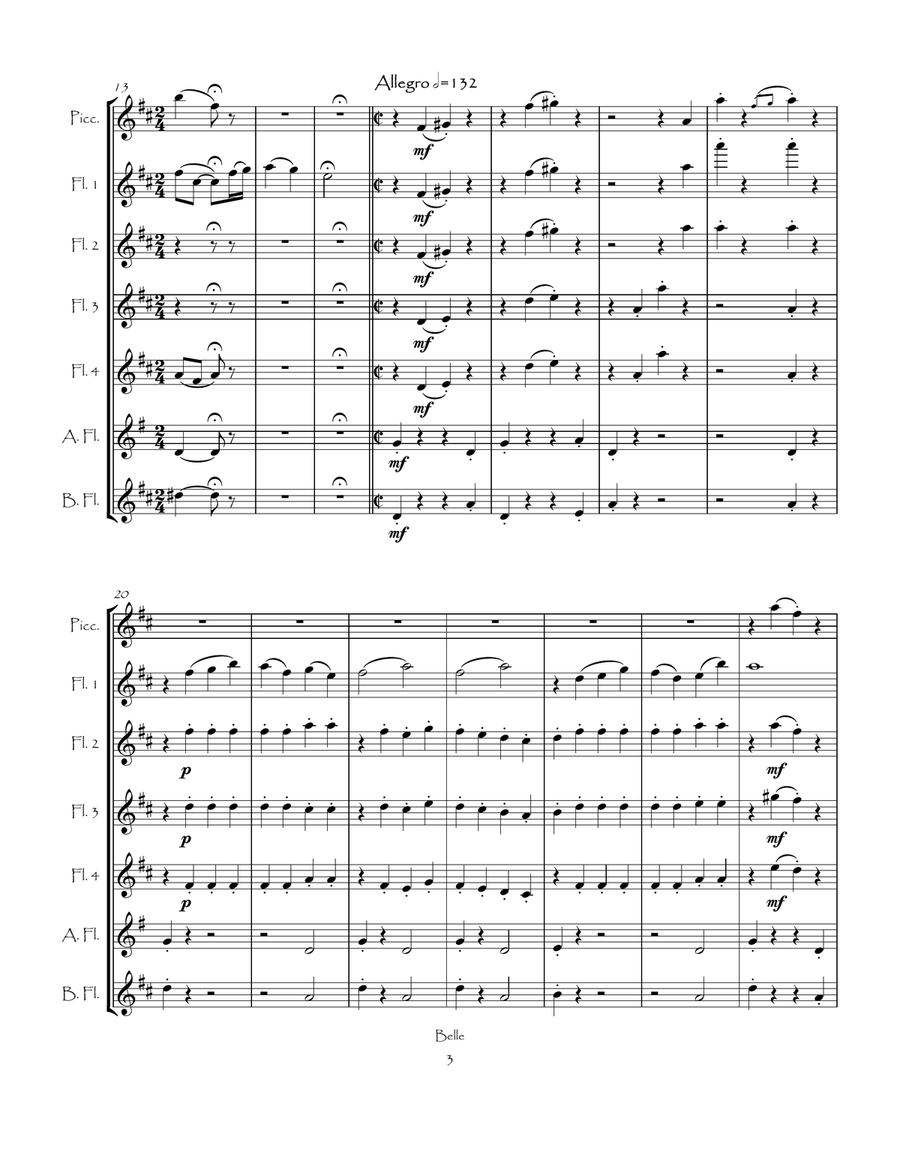 Belle Flute Choir scores gallery preview page 4