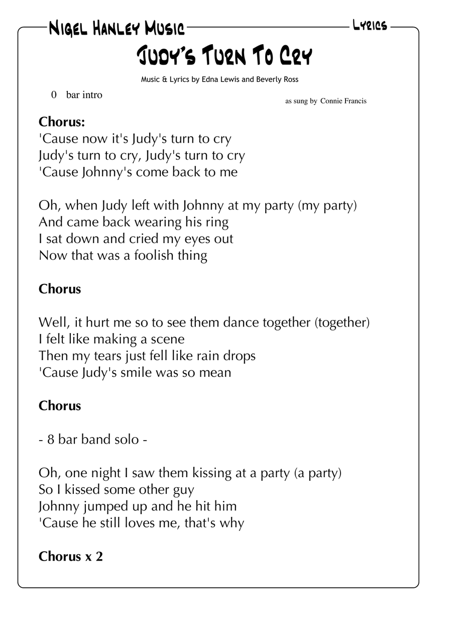 Judy's Turn To Cry Large Ensemble scores gallery preview page 3