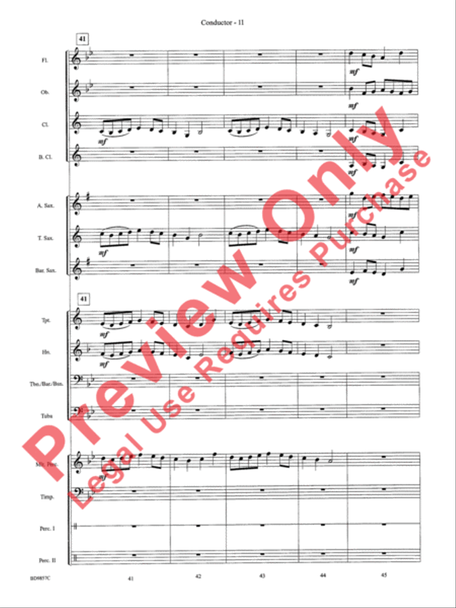 Contredanse Concert Band scores gallery preview page 13