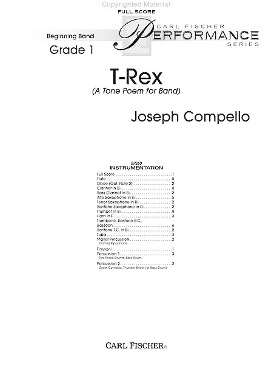 T-Rex (A Tone Poem for Band) Concert Band scores gallery preview page 2