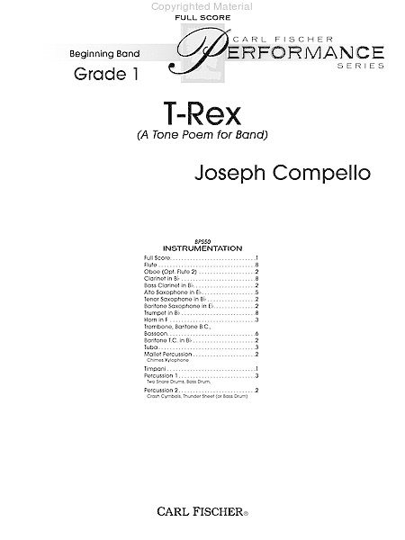 T-Rex (A Tone Poem for Band) image number null