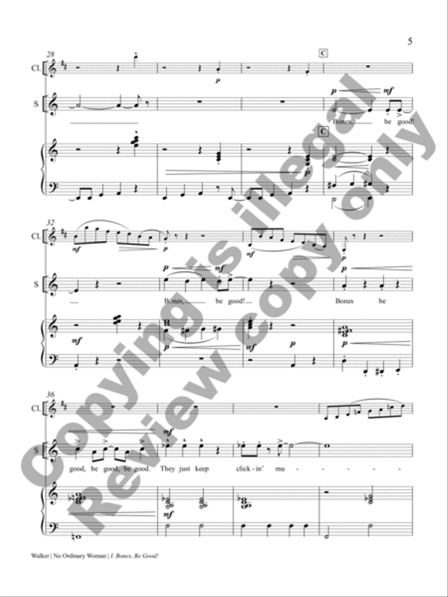 No Ordinary Woman! No Ordinary Woman! Clarinet scores gallery preview page 6