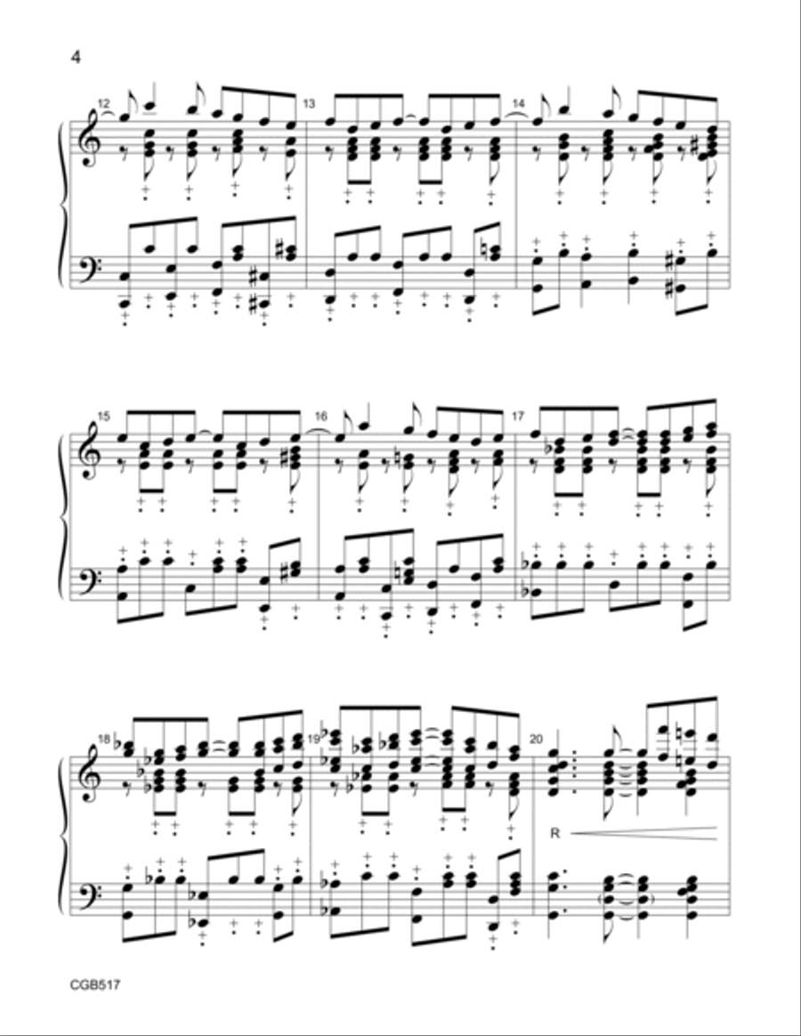 Capriccio [Enter God's Gates with Thanksgiving] Handbell Choir scores gallery preview page 4