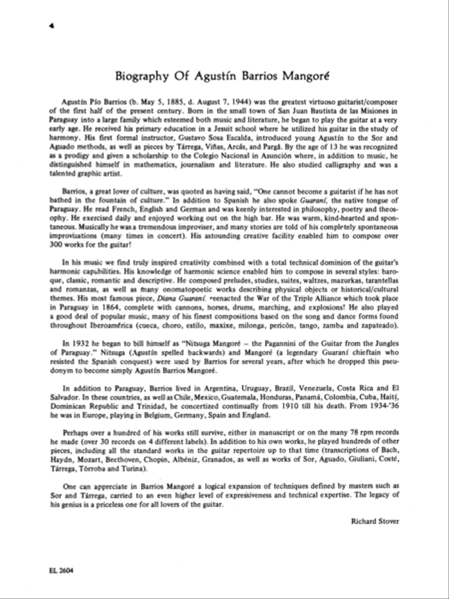 Guitar Works of Agustin Barrios Mangore, Volume 3 Acoustic Guitar scores gallery preview page 3