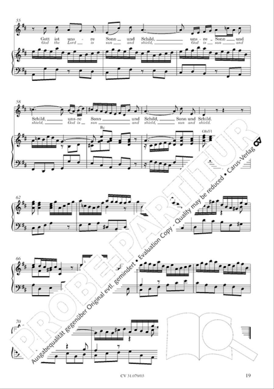 God the Lord is sun and shield (Gott, der Herr, ist Sonn und Schild) 4-Part scores gallery preview page 20