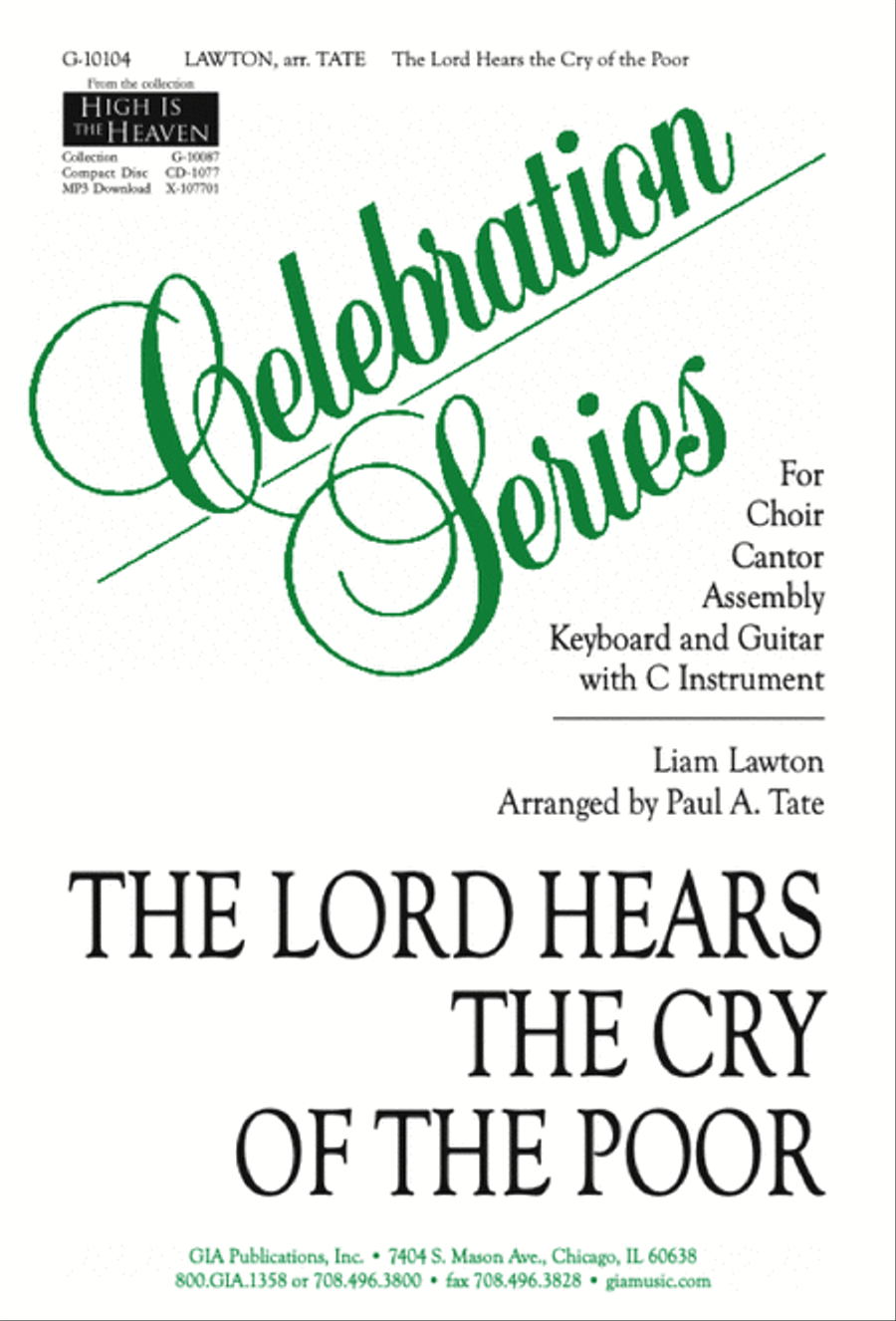 The Lord Hears the Cry of the Poor 4-Part scores gallery preview page 1