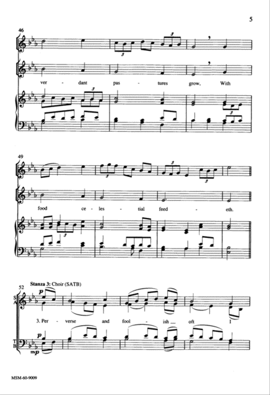 The King of Love My Shepherd Is 4-Part scores gallery preview page 5