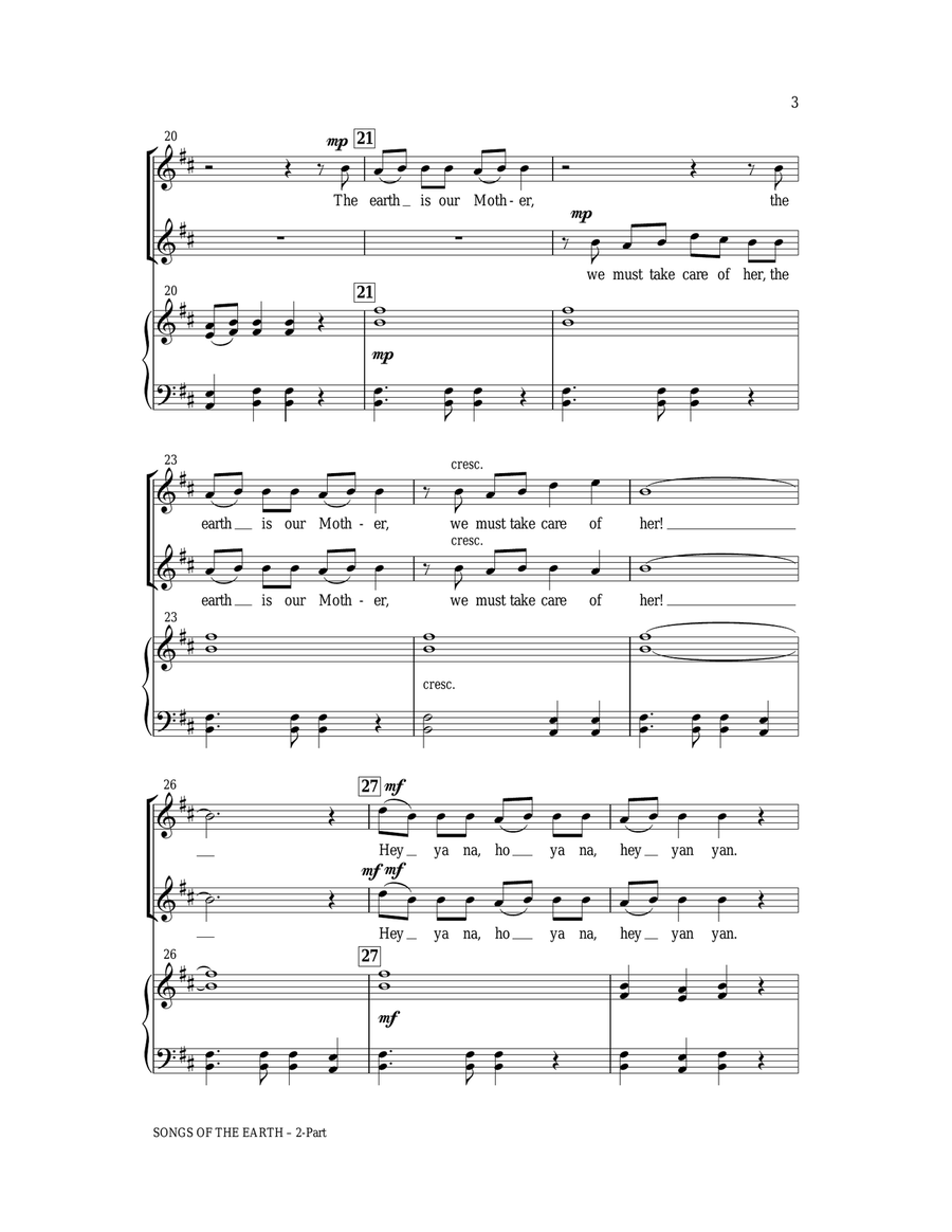 The Earth Is Our Mother 2-Part scores gallery preview page 3