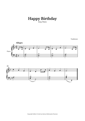 Happy Birthday for Easy Piano