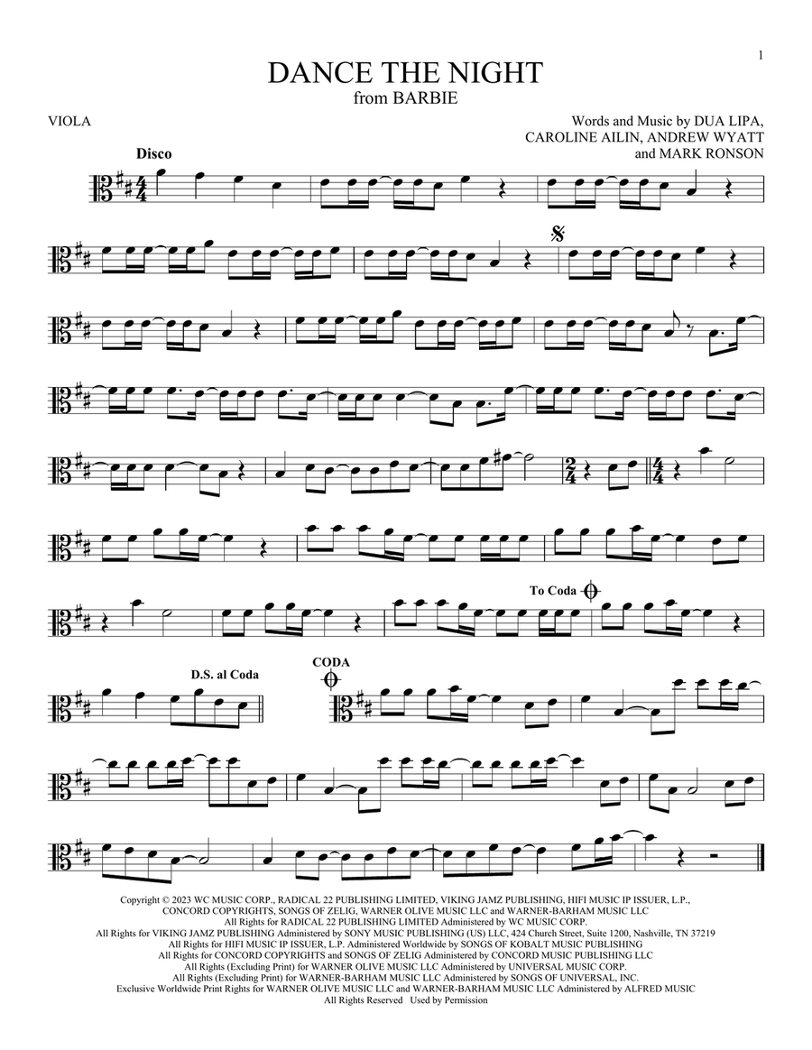 Dance The Night (from Barbie)