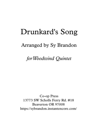 Book cover for Drunkard's Song for Woodwind Quintet