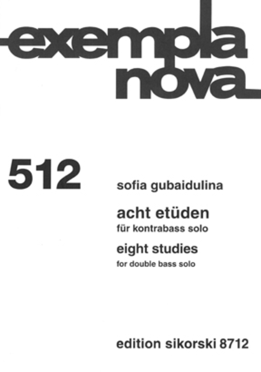 Eight Studies [Acht Etüden] Double Bass scores gallery preview page 1