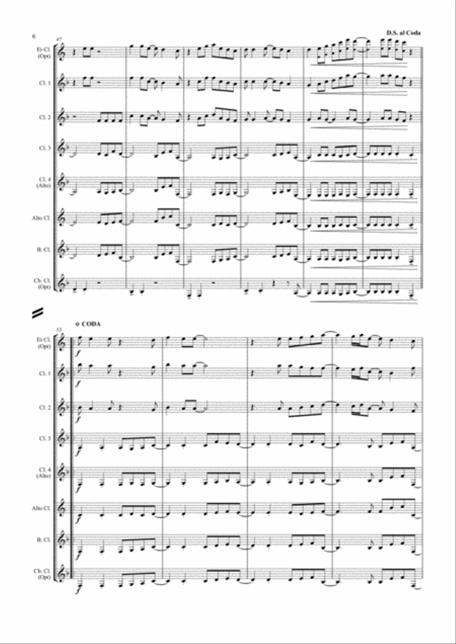 Don't Stop Believin' Woodwind Ensemble scores gallery preview page 6