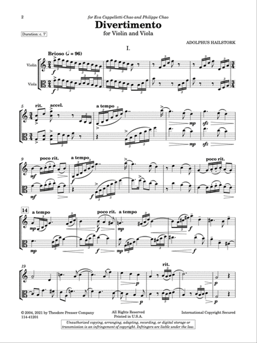 Divertimento Divertimento Chamber Music scores gallery preview page 2