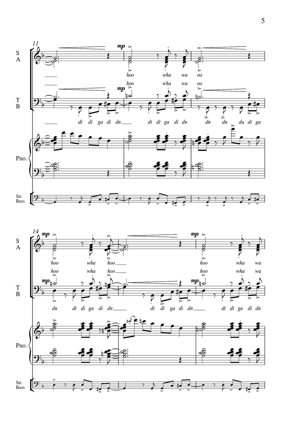 Sing a Song of Sixpence Divisi scores gallery preview page 4