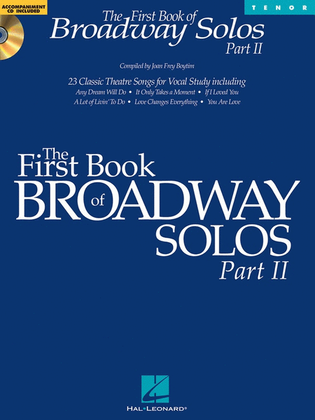 Book cover for First Book Of Broadway Solos Ii Tenor Book/CD