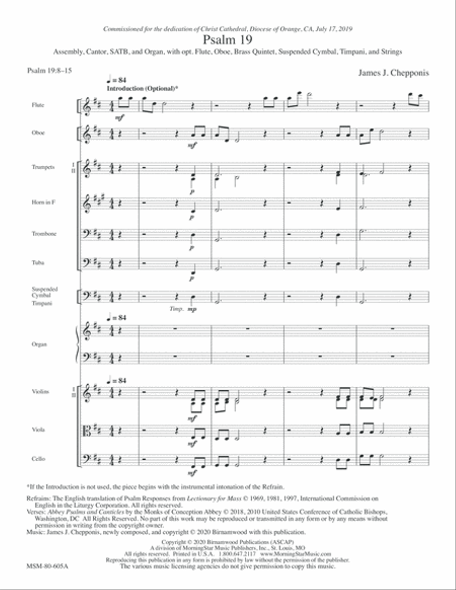 Psalm 19 (Downloadable Full Score)