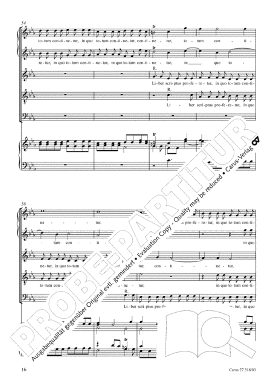 Requiem in F minor SSATB scores gallery preview page 17
