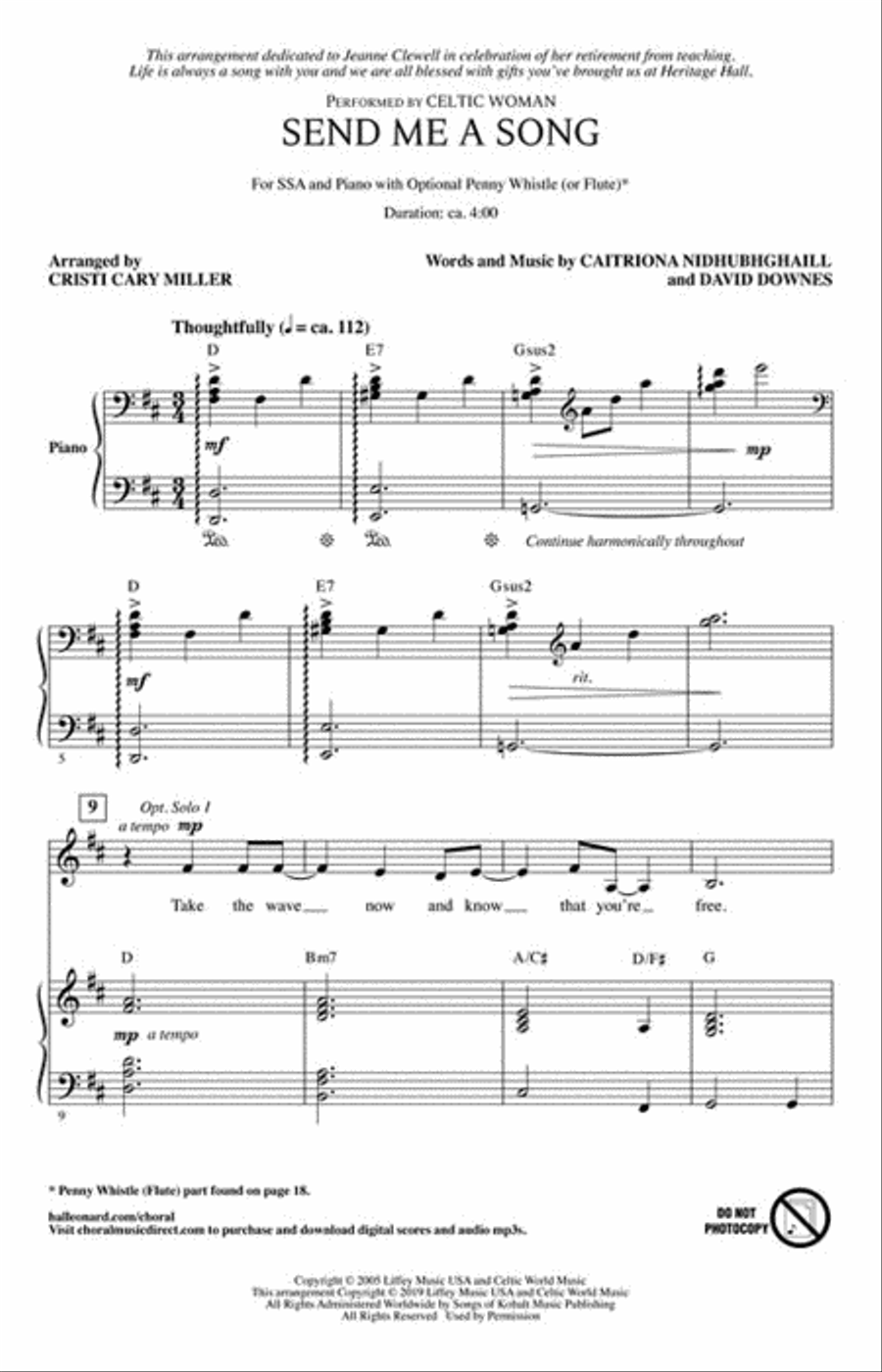 Send Me a Song SSA scores gallery preview page 2