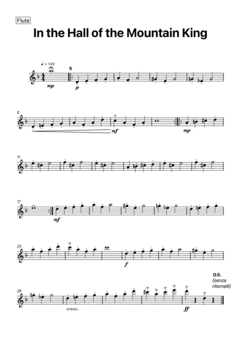 In the Hall of the Mountain King - Woodwind Quintet with Piano and Chord Notations image number null