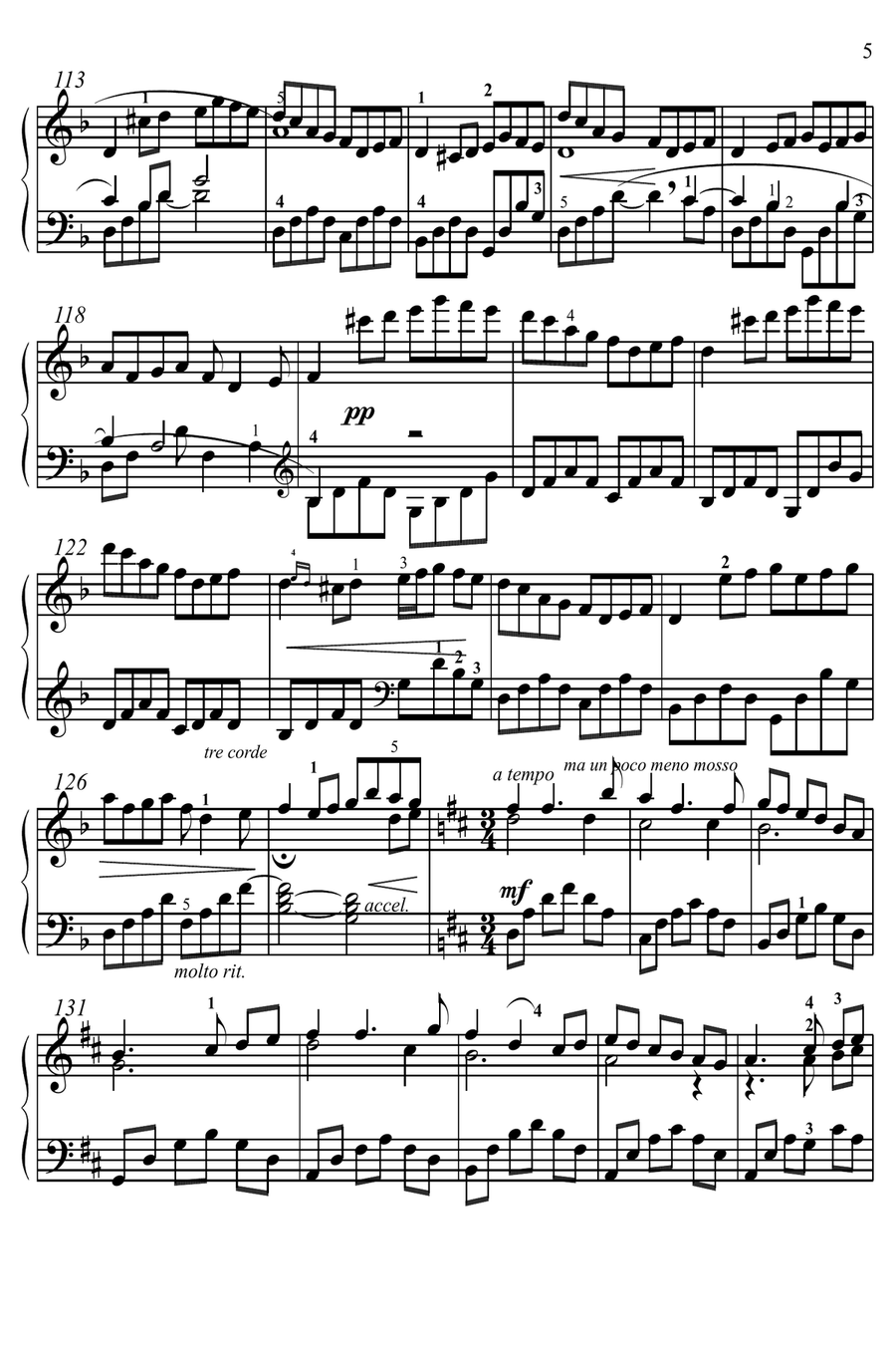 Five pieces for piano Piano Solo scores gallery preview page 5