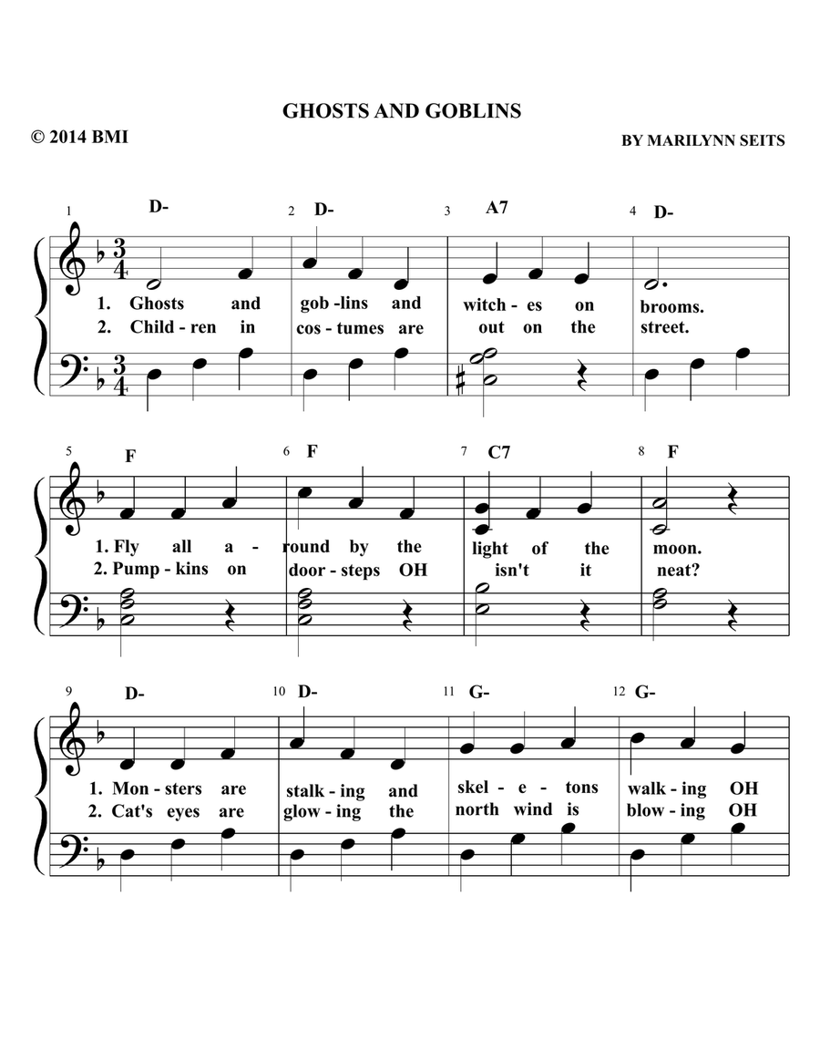 Ghosts and Goblins Piano, Vocal scores gallery preview page 2