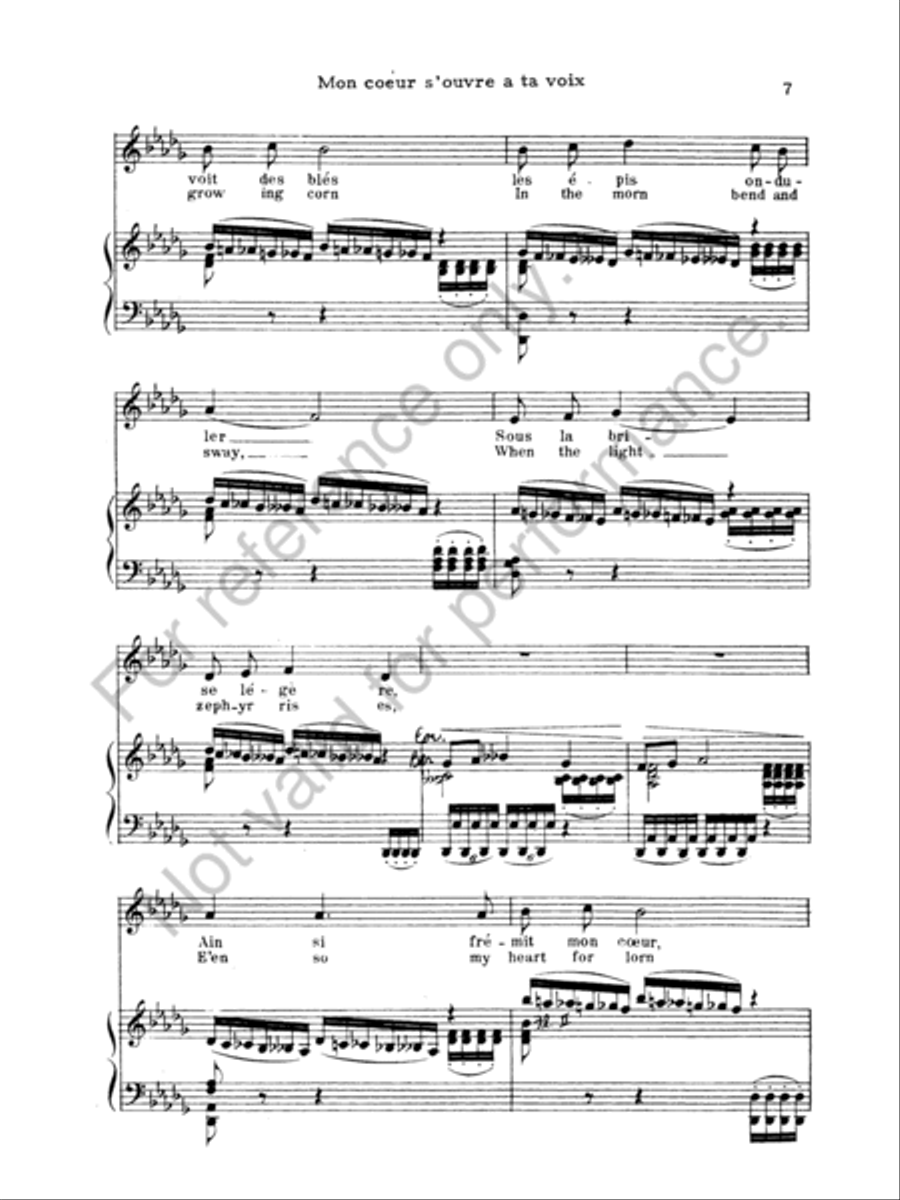 Mon coeur s'ouvre a ta voix Concert Band scores gallery preview page 7