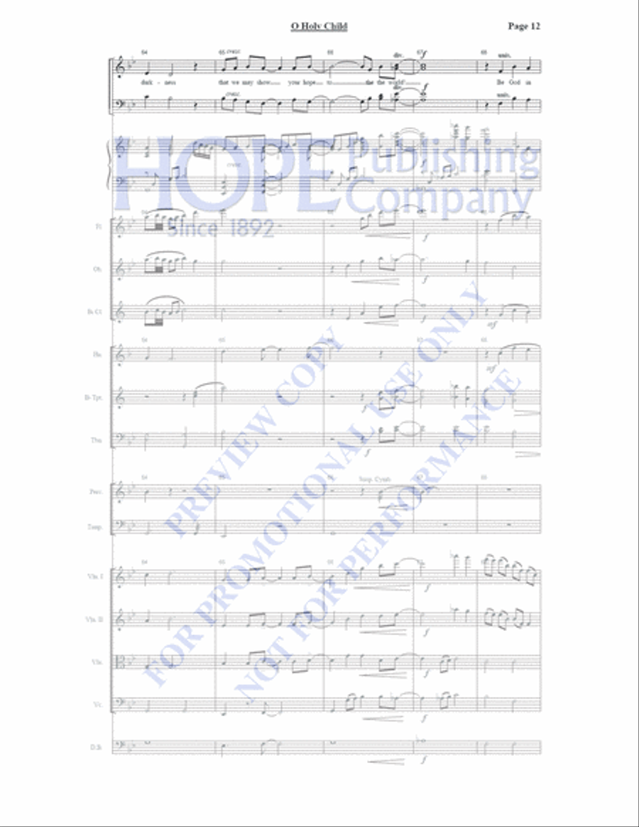 O Holy Child of Bethlehem 4-Part scores gallery preview page 13