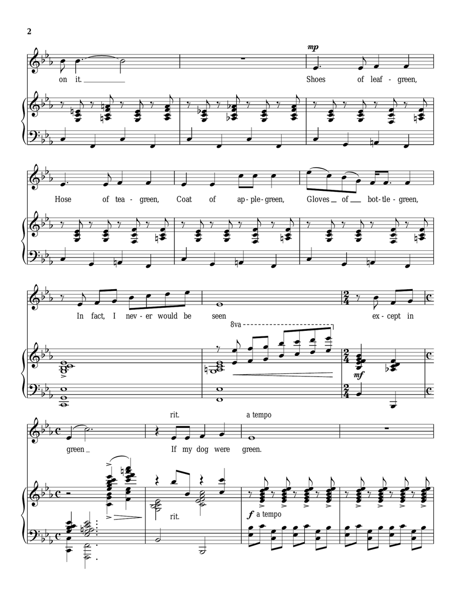 The Green Dog High Voice scores gallery preview page 2