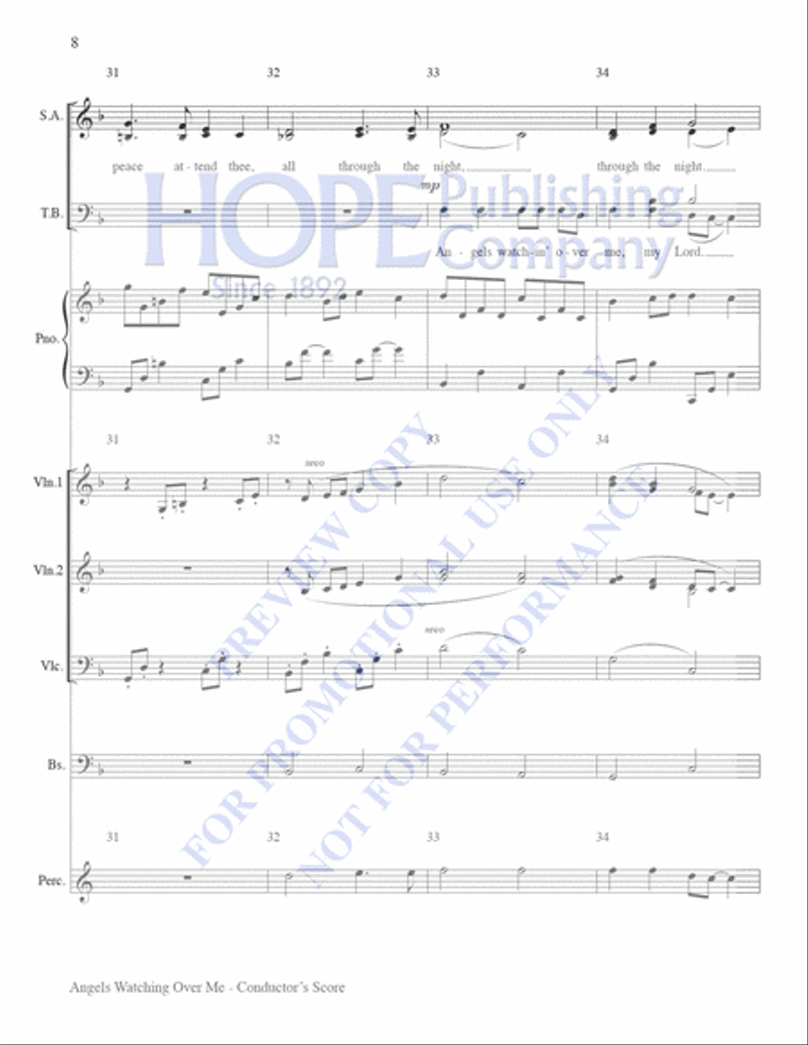 Angels Watching Over Me Angels Watching Over Me 4-Part scores gallery preview page 8