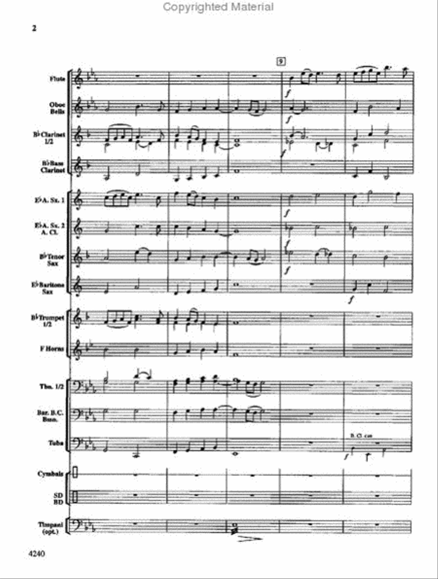 By Dawn's Early Light Concert Band scores gallery preview page 3