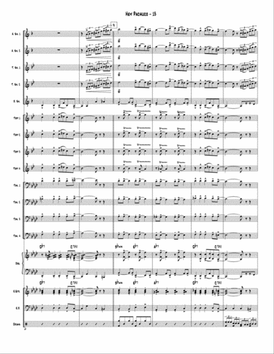 Hey Pachuco Jazz Ensemble scores gallery preview page 14