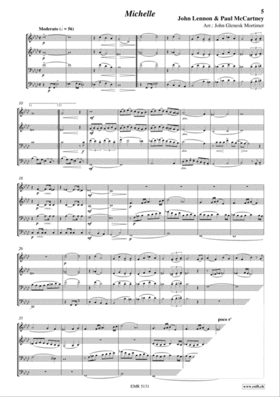 The Beatles Volume 1 Brass Quartet scores gallery preview page 5