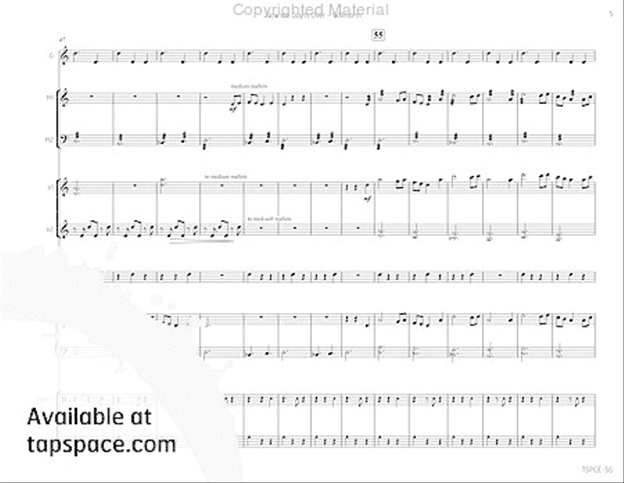 Now the Day Is Over Now the Day Is Over Percussion Ensemble scores gallery preview page 10