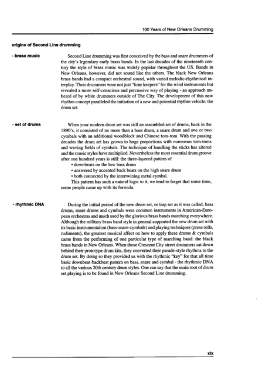 Second Line: 100 Years of New Orleans Drumming Drums scores gallery preview page 17