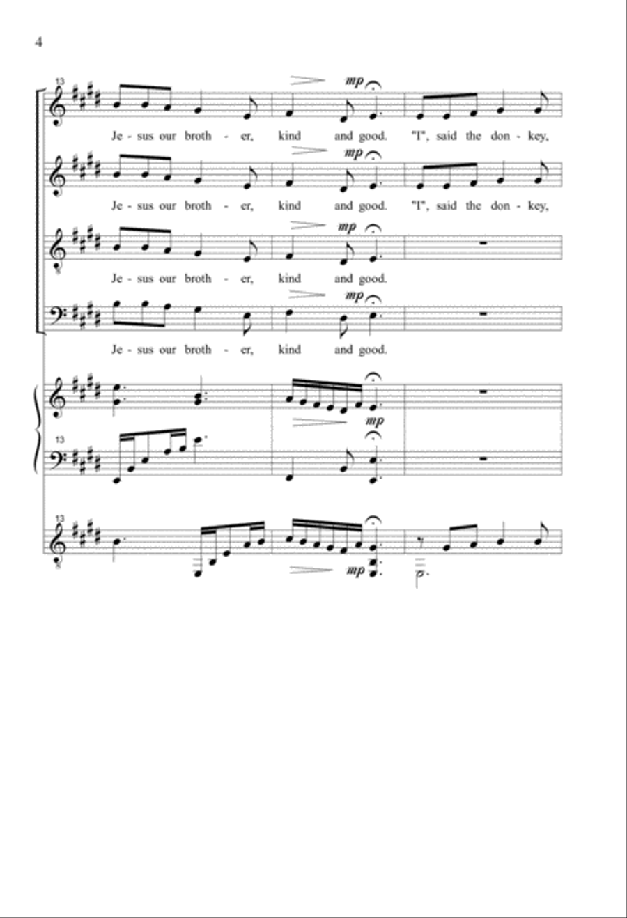 Friendly Beasts Friendly Beasts 4-Part scores gallery preview page 3