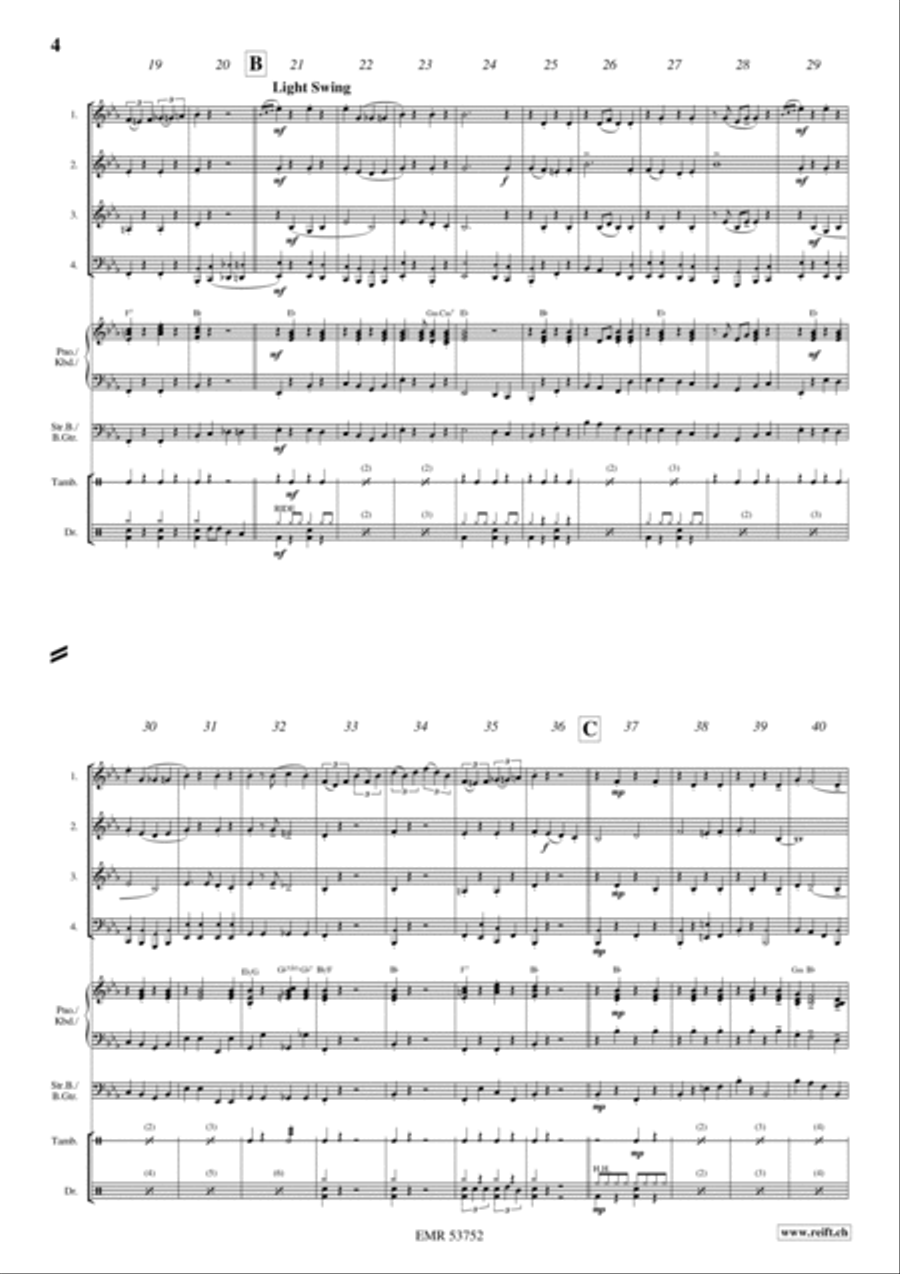 Hessen March Hessen March Woodwind Quartet scores gallery preview page 3